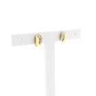 Image 3 of Bicolor gold stud earrings with zirconia