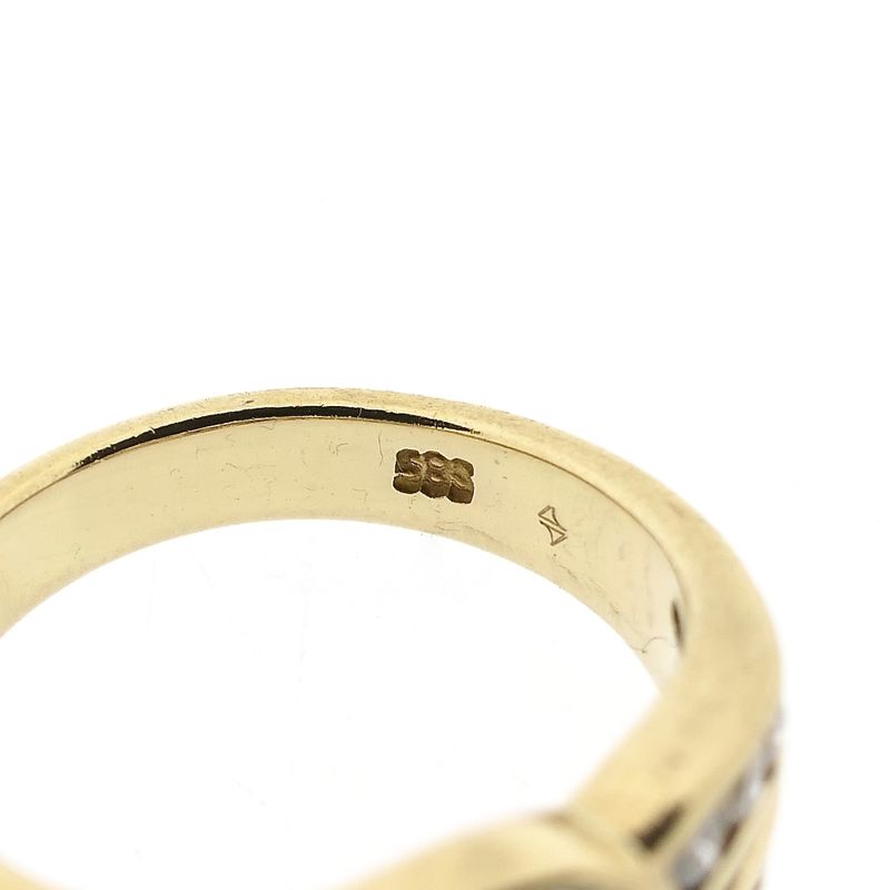 Image 6 of Gold Ring with Diamond; 14 Karat; 0.50 ct; Size 16.25