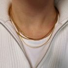 Image 8 of Gold matte Omega link necklace