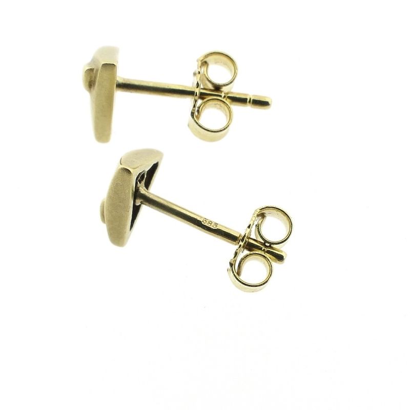 Image 6 of Gold stud earrings with zirconia