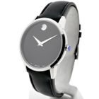 Image 2 of Movado Museum Classic; Steel women's watch with black dial; 0607583