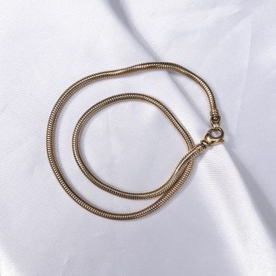 Image 2 of Gold snake link necklace