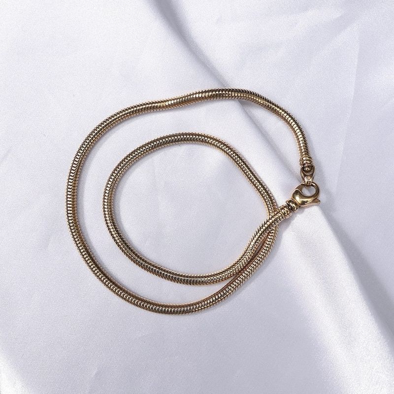 Image 2 of Gold snake link necklace