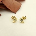 Image 6 of Gold stud earrings with zirconia