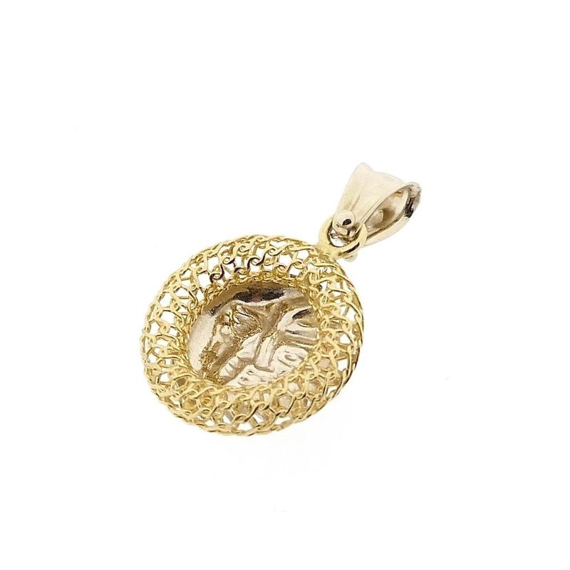 Afbeelding 5 van Bicolor gouden zon en maan hanger