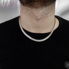 Image 3 of Silver robust gourmet link chain | 45 cm