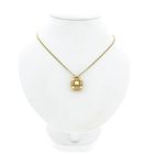 Image 3 of Vintage gold square pendant with pattern