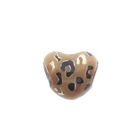 Image 1 of Pandora charm; Silver; Leopard print Heart