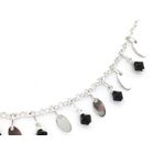 Image 5 of Silver necklace with black jet stones | 42 cm