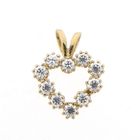 Image 1 of Gold pendant of a heart with zirconia