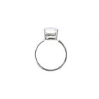 Image 3 of Silver solitaire ring with clear zirconia