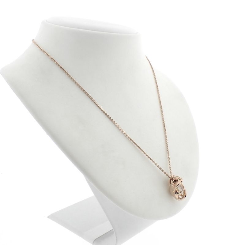 Image 3 of Pandora anchor link necklace with panther pendant; Rose gold plated; | 50 - 60 cm