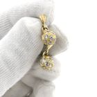 Image 10 of Gold Ball Earrings with Zirconia