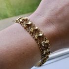 Image 7 of Gold gallery wire link bracelet