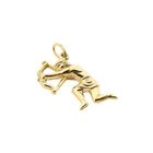 Image 9 of Gold zodiac sign pendant; Sagittarius