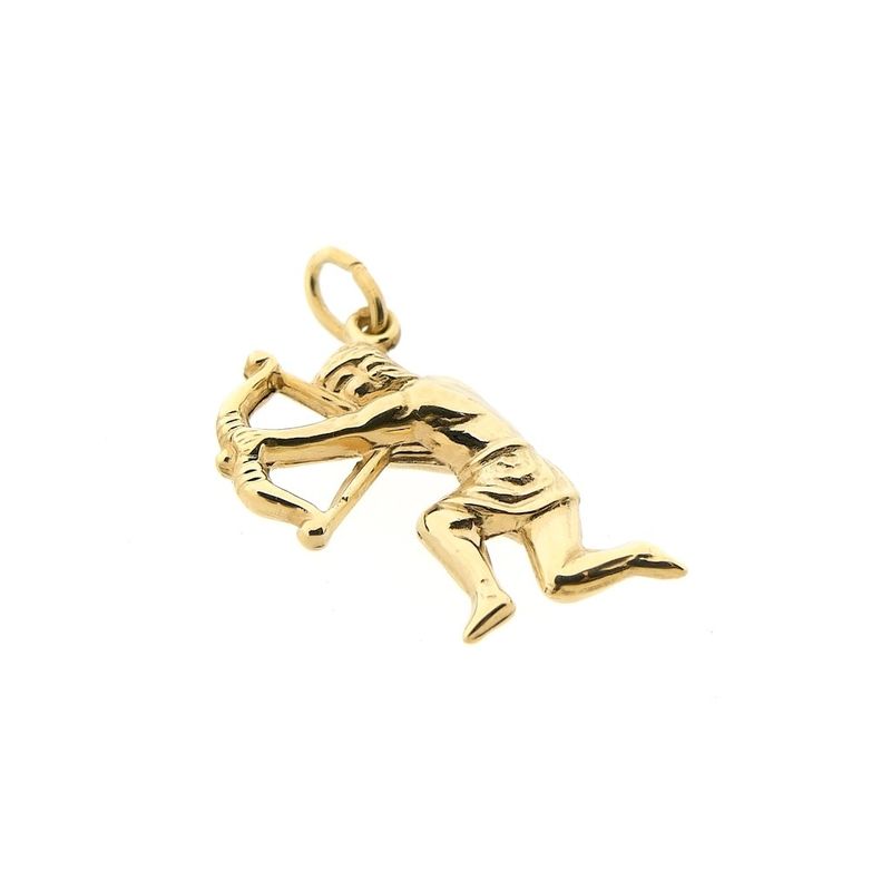 Image 9 of Gold zodiac sign pendant; Sagittarius