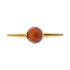 Image 1 of Vintage gold brooch with carnelian