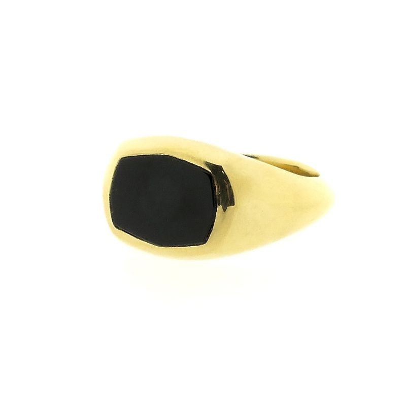 Image 7 of Gold signet ring with onyx