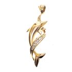 Image 1 of Golden dolphin pendant with diamonds