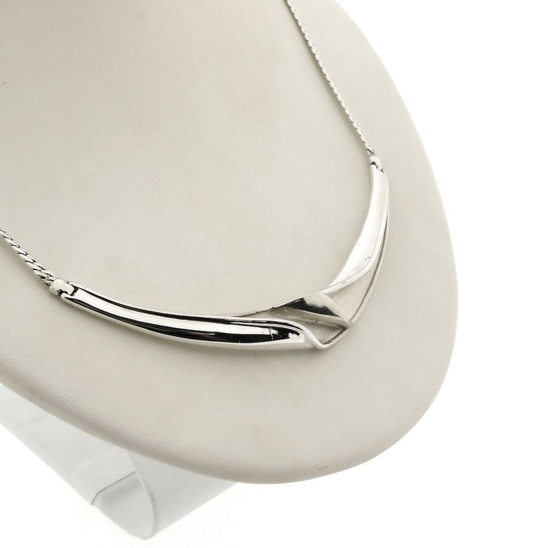 Image 4 of Silver necklace with fixed pendant | 42 cm