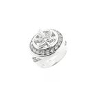 Image 1 of Silver men's ring with zirconia | Cannabis leaf