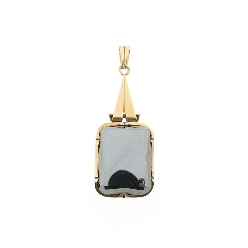 Image 1 of Gold pendant with hematite