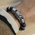 Image 12 of Silver leather Buddha to Buddha bracelet | 21 cm