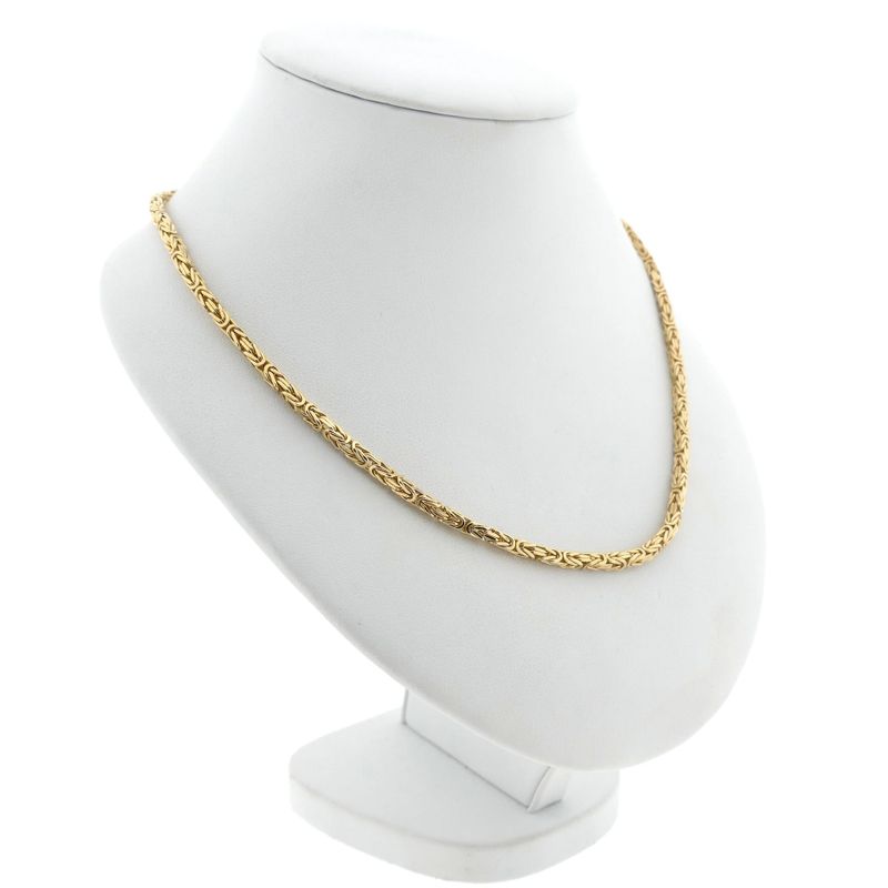 Image 4 of Golden Square Byzantine Link Necklace