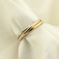 Tricolor gold trinity ring