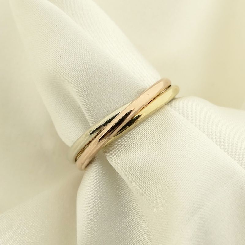 Image 1 of Tricolor gold trinity ring