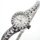 Image 10 of Omega vintage dress watch; 18k white gold women's watch with diamonds