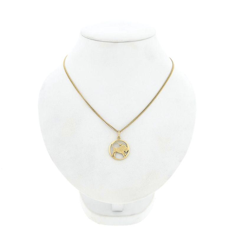 Image 6 of Gold Taurus Zodiac Pendant