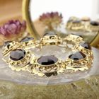 Image 6 of Antique gold boat bracelet with garnet