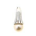 Image 3 of White gold pendant with pearl and diamonds; 1.71 ct.