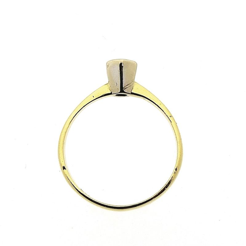 Image 5 of Gold solitaire ring with zirconia