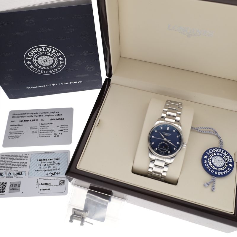 Image 16 of Longines Master Collection 'Moonphase' L2.409.4.97; Automatic ladies watch