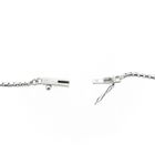 Image 11 of White gold Venetian chain with fixed pendant and diamond; 0.10 ct.