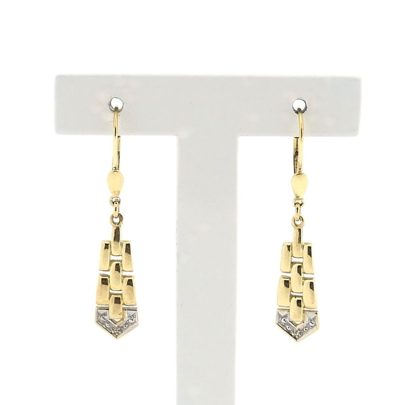 Image 1 of Two-tone gold earrings