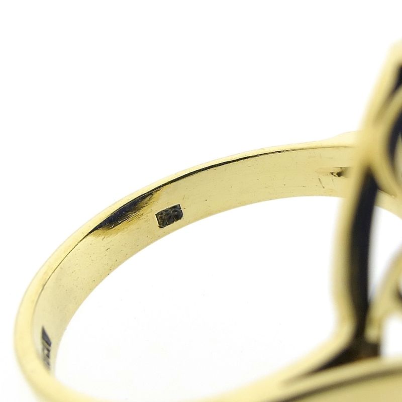 Image 7 of Gold ring with Lapis Lazuli | Vintage