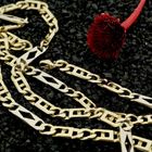 Image 2 of Two-tone gold men's necklace with diamonds.