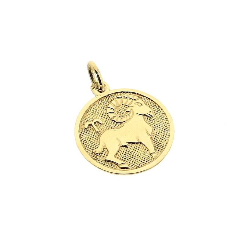 Image 5 of Gold zodiac sign pendant; Capricorn