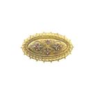 Image 1 of Antique gold Victorian brooch with ruby ​​and diamonds; 0.04 ct.