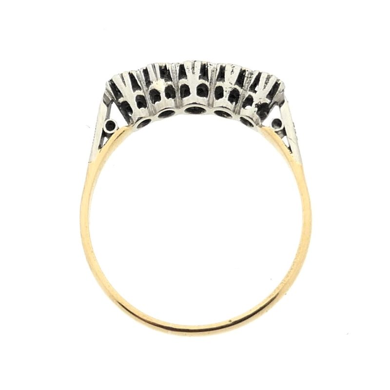 Image 6 of 18-karat two-tone gold ring with 0.065 ct. diamond