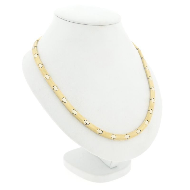 Image 3 of Two-tone gold fantasy link necklace