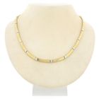 Image 1 of Two-tone gold bar link necklace | 42.5 cm
