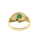Image 4 of 19.2 carat gold ring with emerald and zirconia.