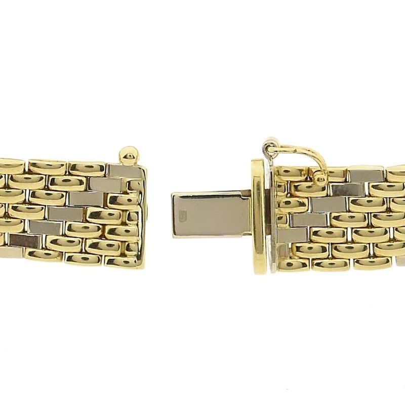 Image 5 of Vintage two-tone gold panther link bracelet