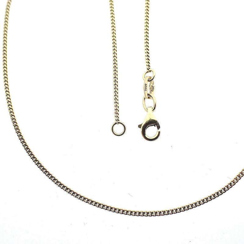Image 1 of Gold thin gourmet link necklace | 42 cm