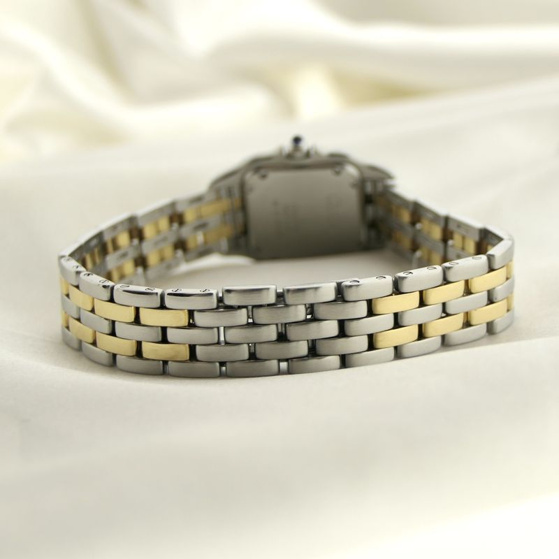 Image 9 of Cartier Panthère '2 Row'; 18k gold/steel women's watch