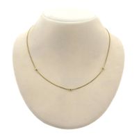 Gold link chain with beads | 40.5 cm